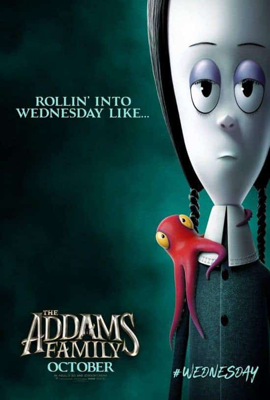 La familio Addams - Afiŝo prezentas nin al la familianoj