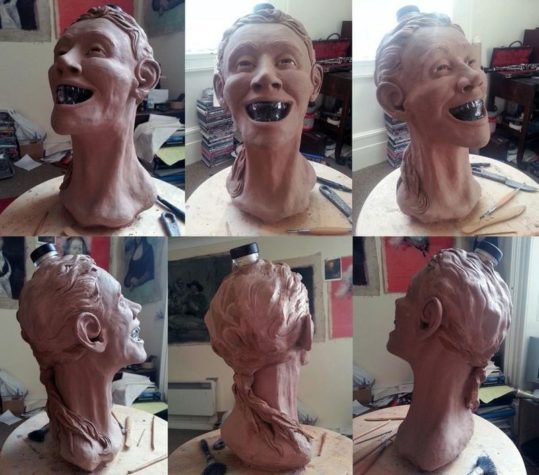Forensiker rekonstruiert das Gesicht einer Crystal Head Vodka Flasche