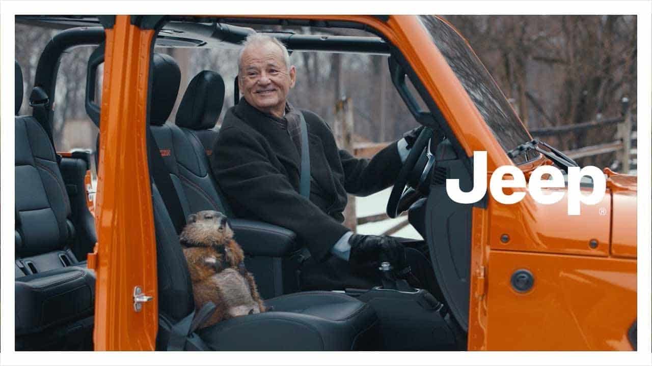 Og murmeldyren hilser hver dag: Jeep sender Bill Murray til den evige murmeldagsdag