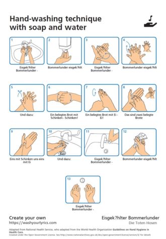 Wash Your Lyrics: Handwäsche-Infografiken basierend auf Songtexten selbst generieren