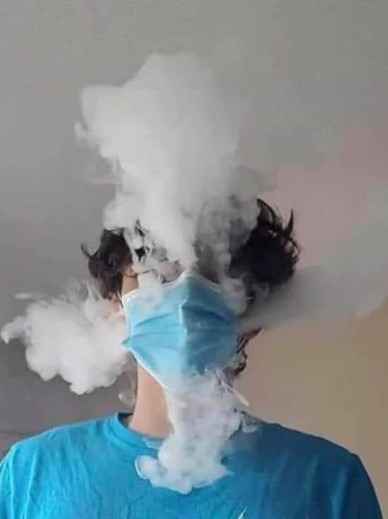 Masken und wohin Aerosole tatsächlich gehen