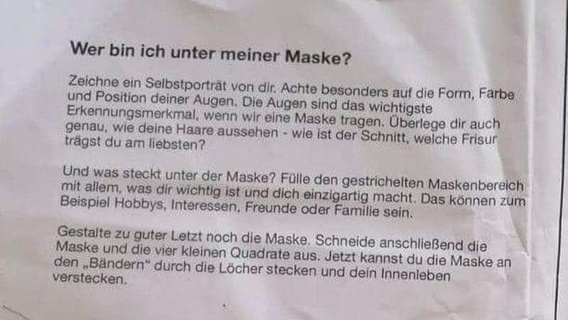 Wer bin ich unter meiner Maske? - Oder wie unseren Kindern bereits eine Hirnwäsche verpasst wird