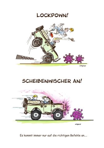 Dran! Drauf! Drüber! Scheibenwischer an!