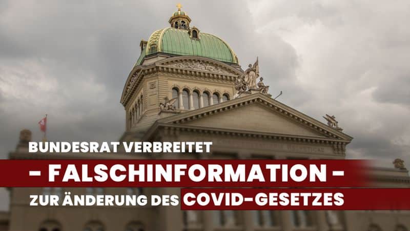 Голосование по закону Covid: Федеральный совет распространяет ложную информацию