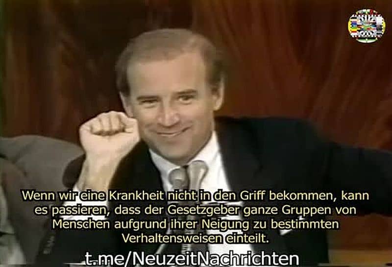 Joe Biden in den 80er Jahren zu Testing von Menschen aufgrund ihrer Neigung