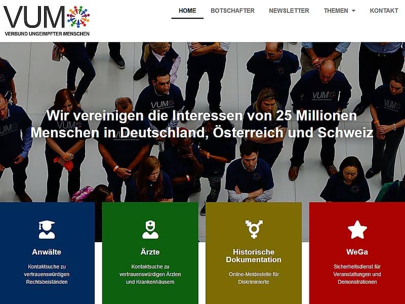 VUM: Verbund Ungeimpfter Menschen gegründet