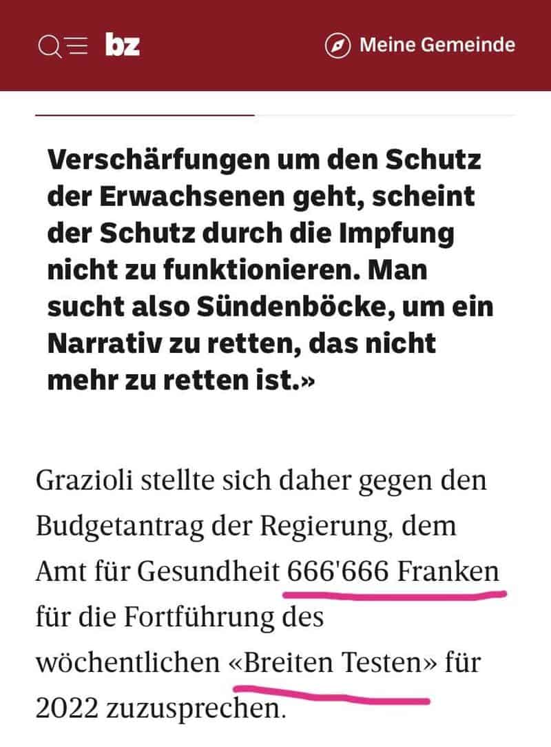 666'666 Franken für die Tests an den Baselbieter Schulen