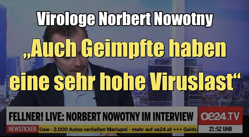Virolog Norbert Nowotny: "I očkovaní lidé mají velmi vysokou virovou nálož" (oe24 I 15.03.2022)