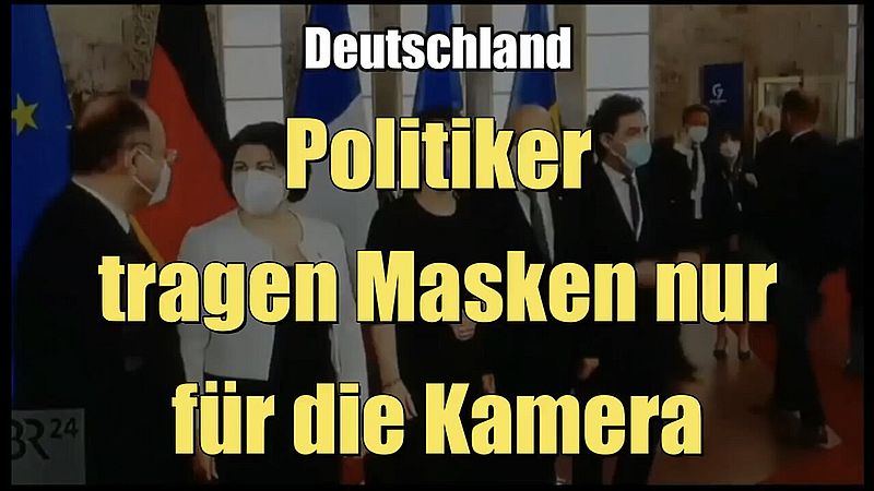 Germany: Politicians only wear masks for the camera