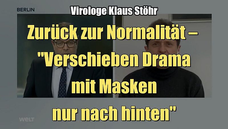 Virologe Klaus Stöhr: Zurück zur Normalität – "Verschieben Drama mit Masken nur nach hinten"