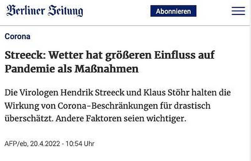 Wetter hat grösseren Einfluss auf Pandemie als Massnahmen