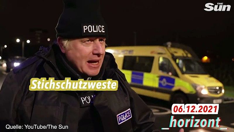 Boris Johnson: Vestindo um colete de proteção durante as reides antidrogas, sem durante a guerra
