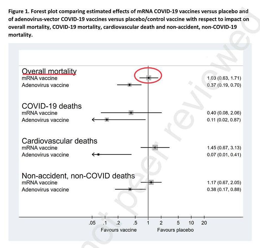 Neue Studie beweist, mRNA-Impfstoffe im Vergleich zu Placebo keine Wirkung auf das Gesamtsterblichkeitsrisiko