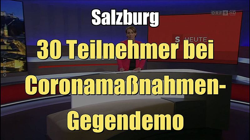 Salzburg: Nur 30 Teilnehmer bei Coronamau00dfnahmen-Gegendemo (ORF I 28.04.2022)
