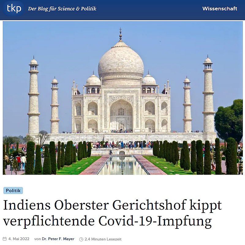 Italiens und Indiens Gericht stoppen jegliche Impfpflicht