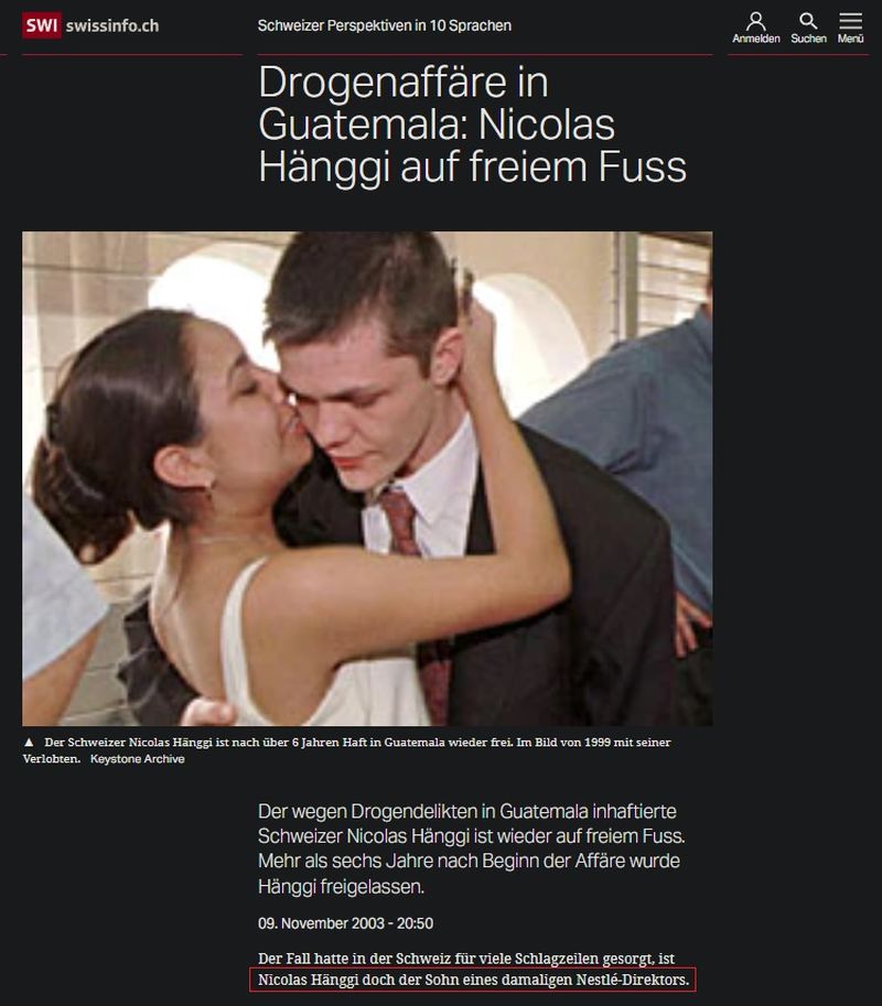 Es gibt keine Zufälle: Kokainfund bei Nestlé