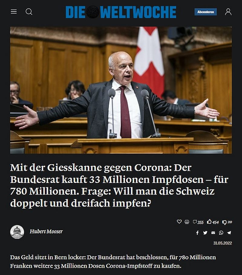 Big Pharma jubelt: Schweiz kauft für 780 Millionen Franken Impfstoff