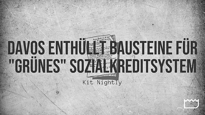 Davos enthüllt Bausteine für "grünes Sozialkreditsystem" | Kit Nightly
