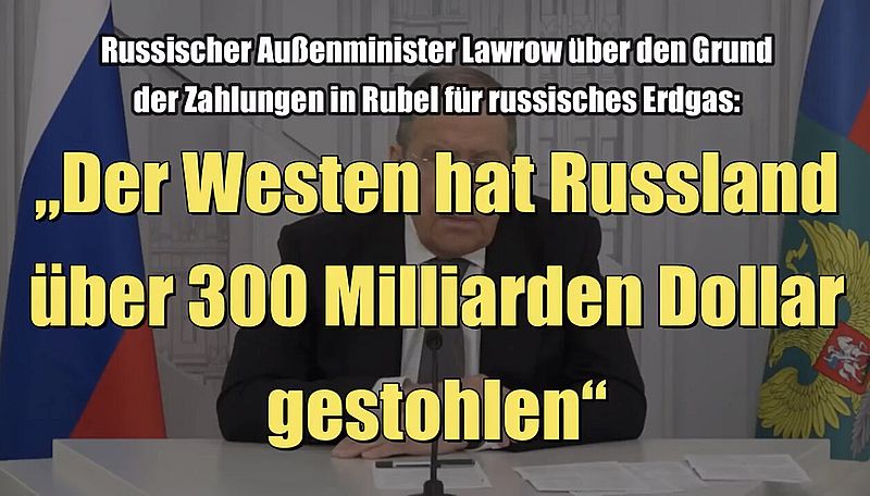 Lawrow über den Grund der Zahlungen in Rubel für russisches Erdgas (Rete 4 I 01.05.2022)