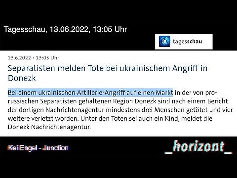 Fake-News: Tagesschau-Berichterstattung über Angriff auf Markt in Donezk
