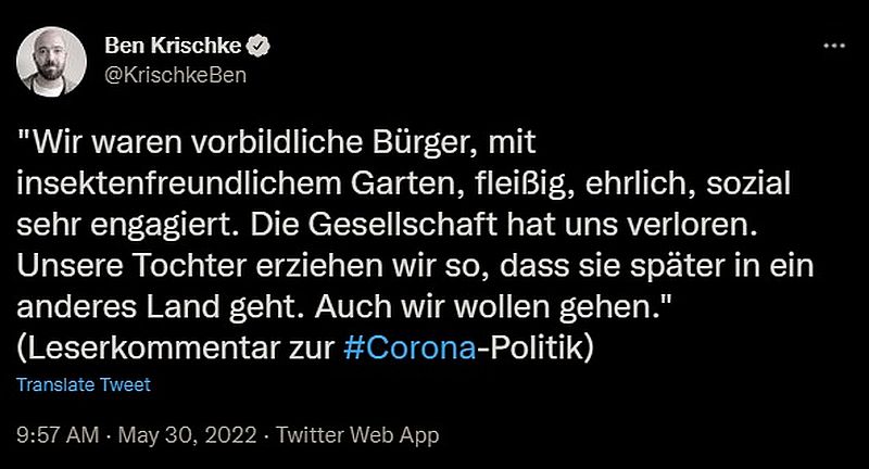 Riesiger gesellschaftlicher Schaden durch Corona Politik