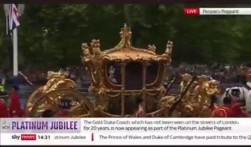 Hologram of the Queen in the carriage