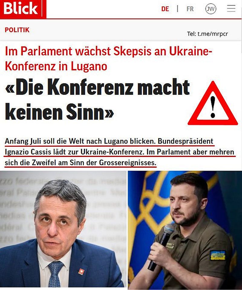 Schweizer Parlament merkt endlich, die Ukraine-Konferenz ist Nonsens