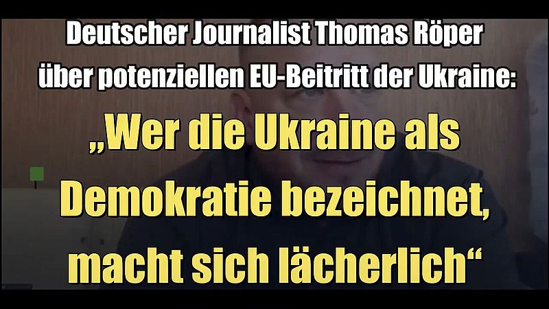 Journalist Thomas Röper: “Wer die Ukraine als Demokratie bezeichnet, macht sich lächerlich“