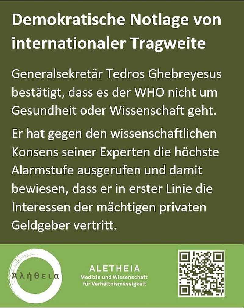 Wir haben eine demokratische Notlage von internationaler Tragweite!