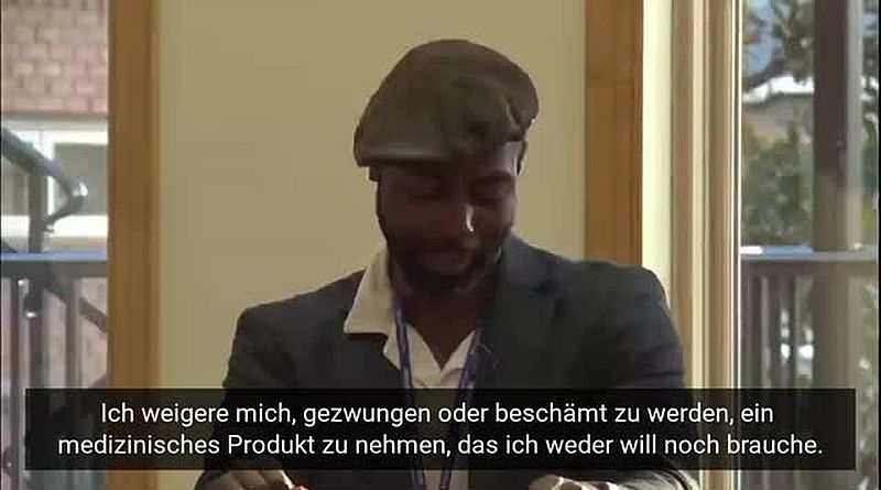 Ich weigere mich, gezwungen oder beschämt zu werden, ein medizinisches Produkt zu nehmen, das ich weder will noch brauche!