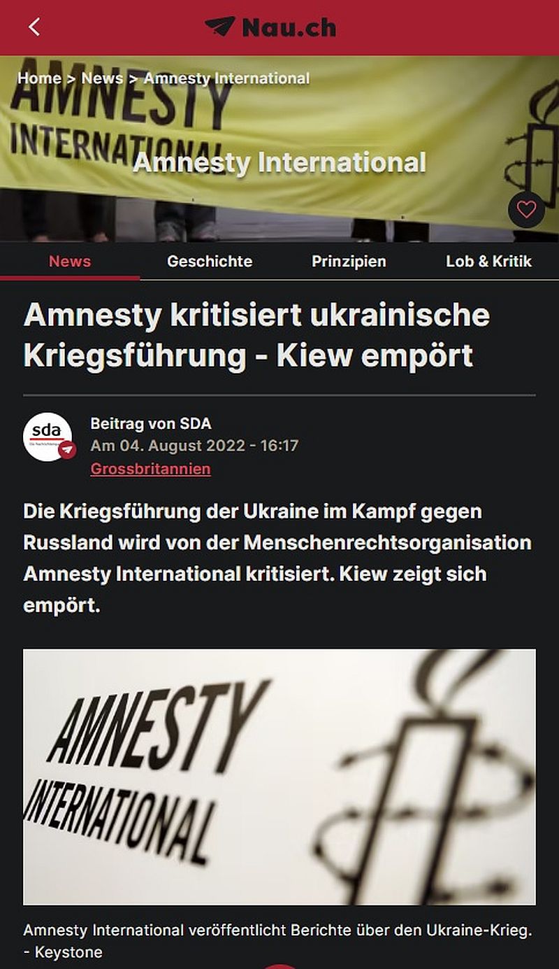 Verbreitet Amnesty russische Propaganda oder gar Verschwörungstheorien?