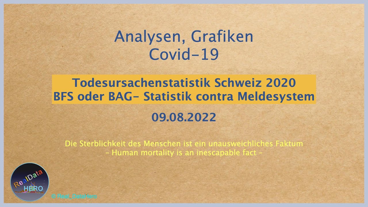 Suiza: Cifras contradictorias sobre las causas de muerte de la Oficina Federal de Estadística y BAG