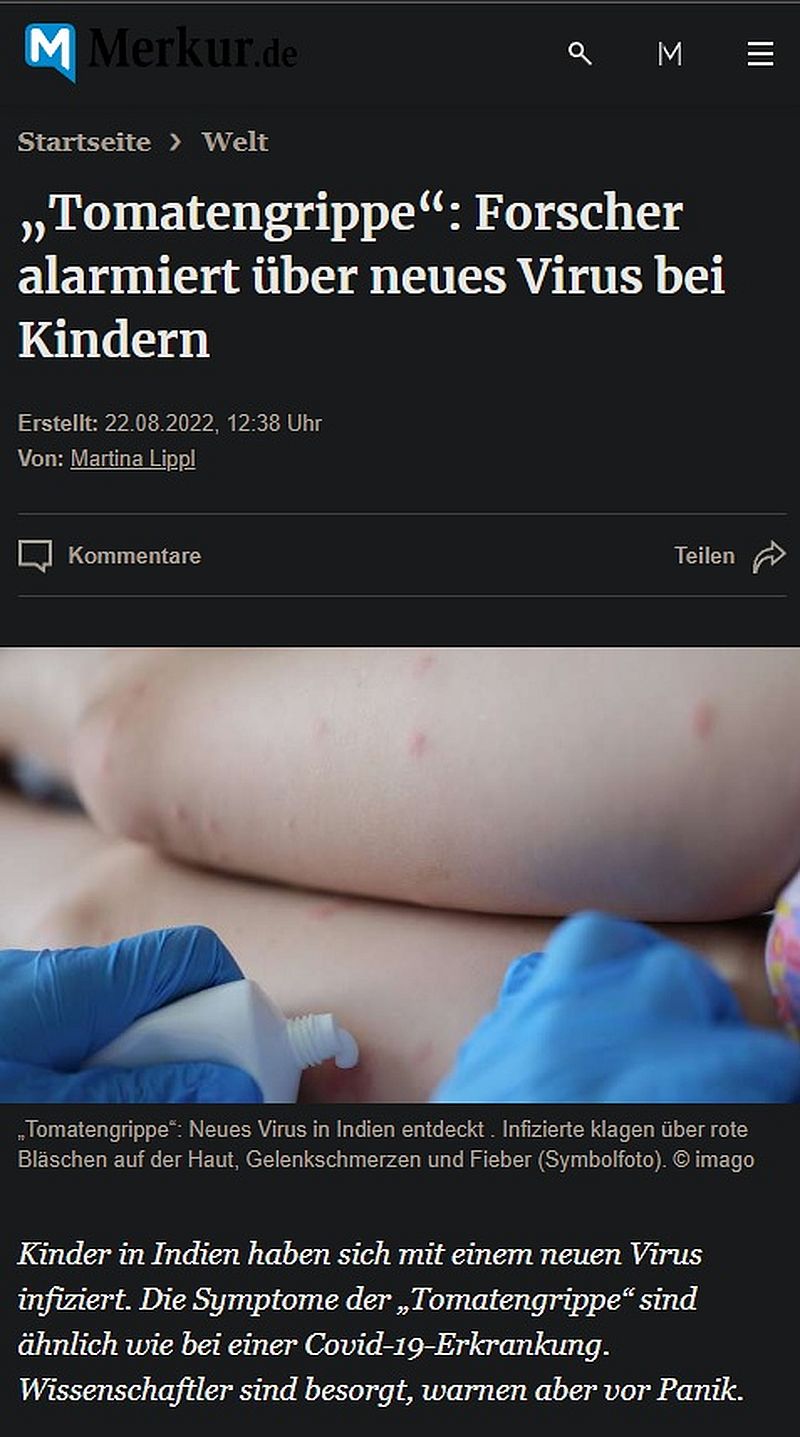 Tomatu Flu der neue Tomatengrippevirus, er kommt passt auf...