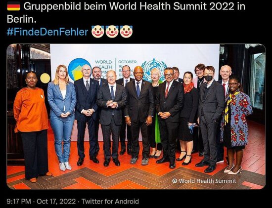 World Health Sumnit: Finde den Fehler 