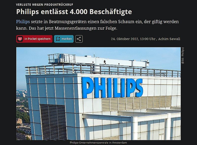 Giftige Beatmungsgeräte