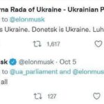 Musk heeft er bij het Oekraïense parlement op aangedrongen elkaar vriendelijk te neuken