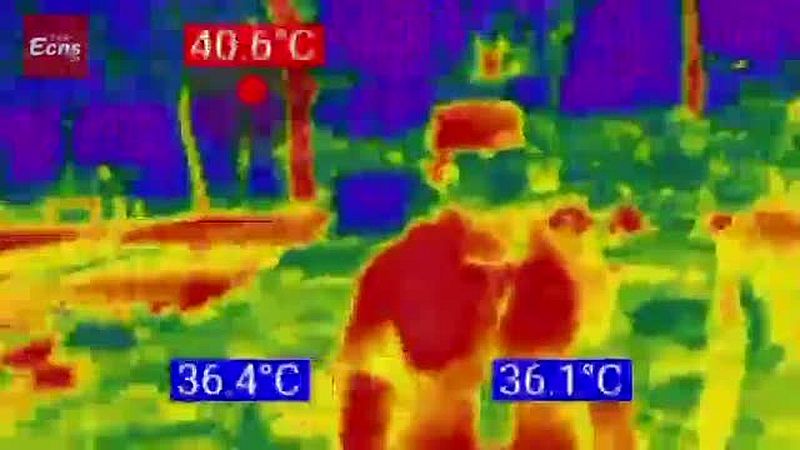 Polizei-Helme mit Wärmebildkameras zur Temperaturmessung und Kameras zur Gesichtserkennung