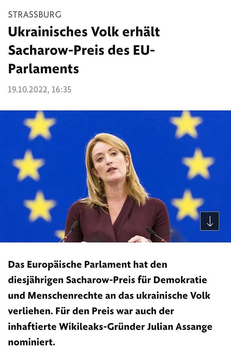 Es geht doch immer noch was: Sacharow-Preis für das ukrainische Volk