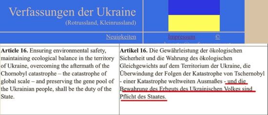 Die Bewahrung des Erbguts des Ukrainischen Volkes sind Pflicht des Staates