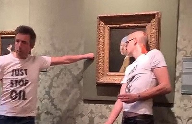 Nun auch Vermeer von Klimaterroristen geschändet