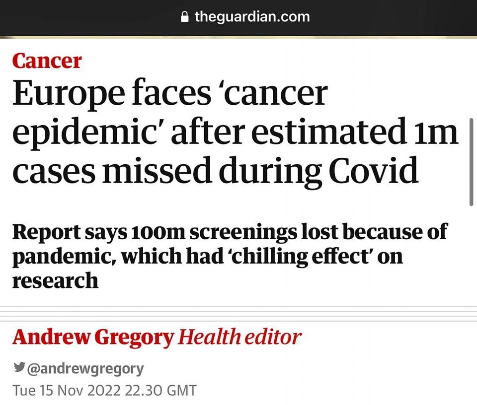 Europa steht vor einer "Krebs- Epidemie"