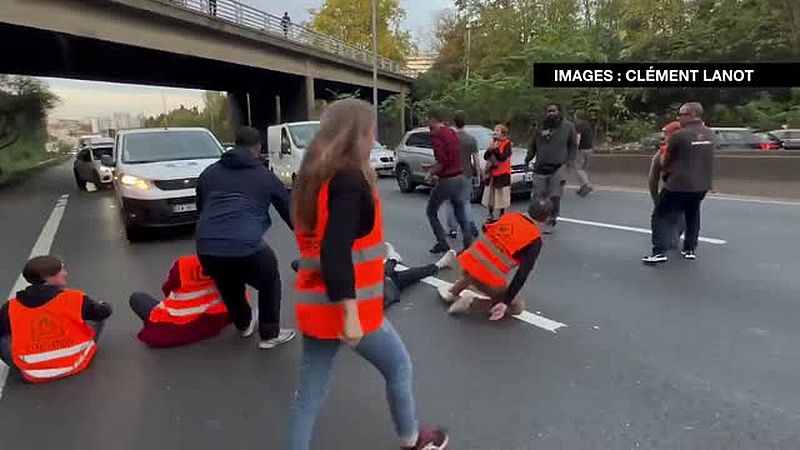 Genervte Autofahrer räumen Klimaaktivisten zur Seite