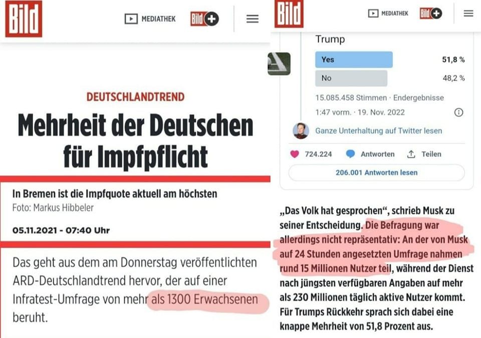 Nicht repräsentative Mehrheit