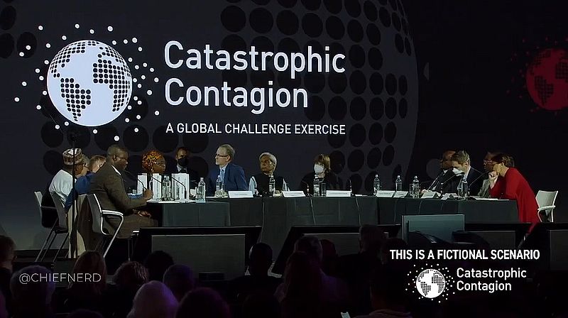 Katastrofa Kontaĝo: Alia pandemia simulado de la OMS kune kun Bill Gates kaj multaj aliaj