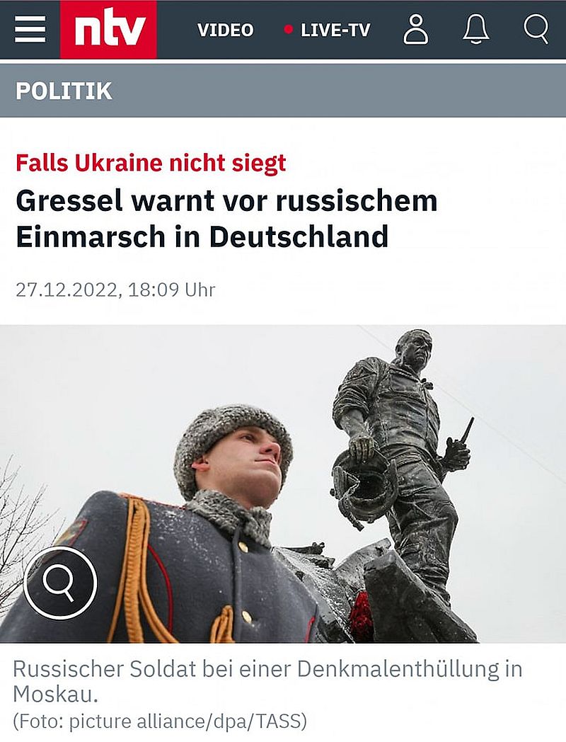 Sie werden dem Irrsinn der Angsttreiberei zur Kriegshetze einfach nicht müde