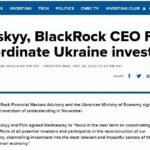 BlackRock hat die Führung in der Ukraine übernommen