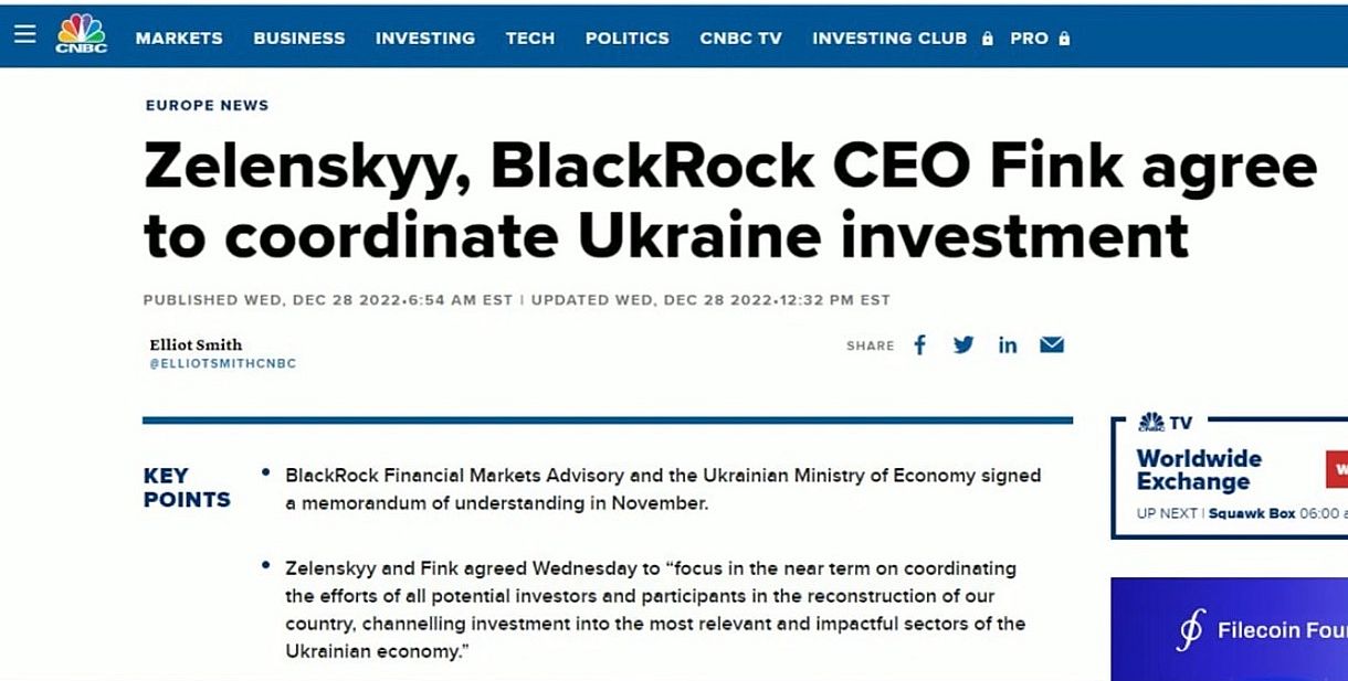 BlackRock hat die Führung in der Ukraine übernommen