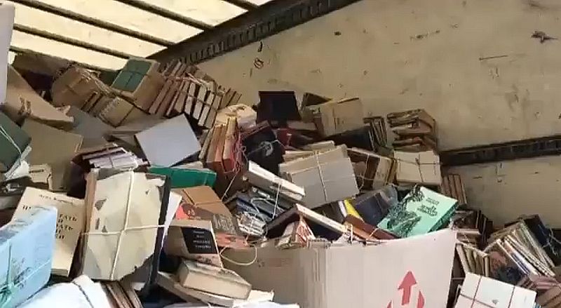 Bücherverbrennung in der Ukraine