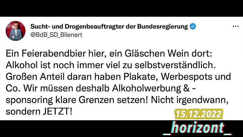 Der Sucht- und Drogenbeauftragte der Bundesregierung warnt!