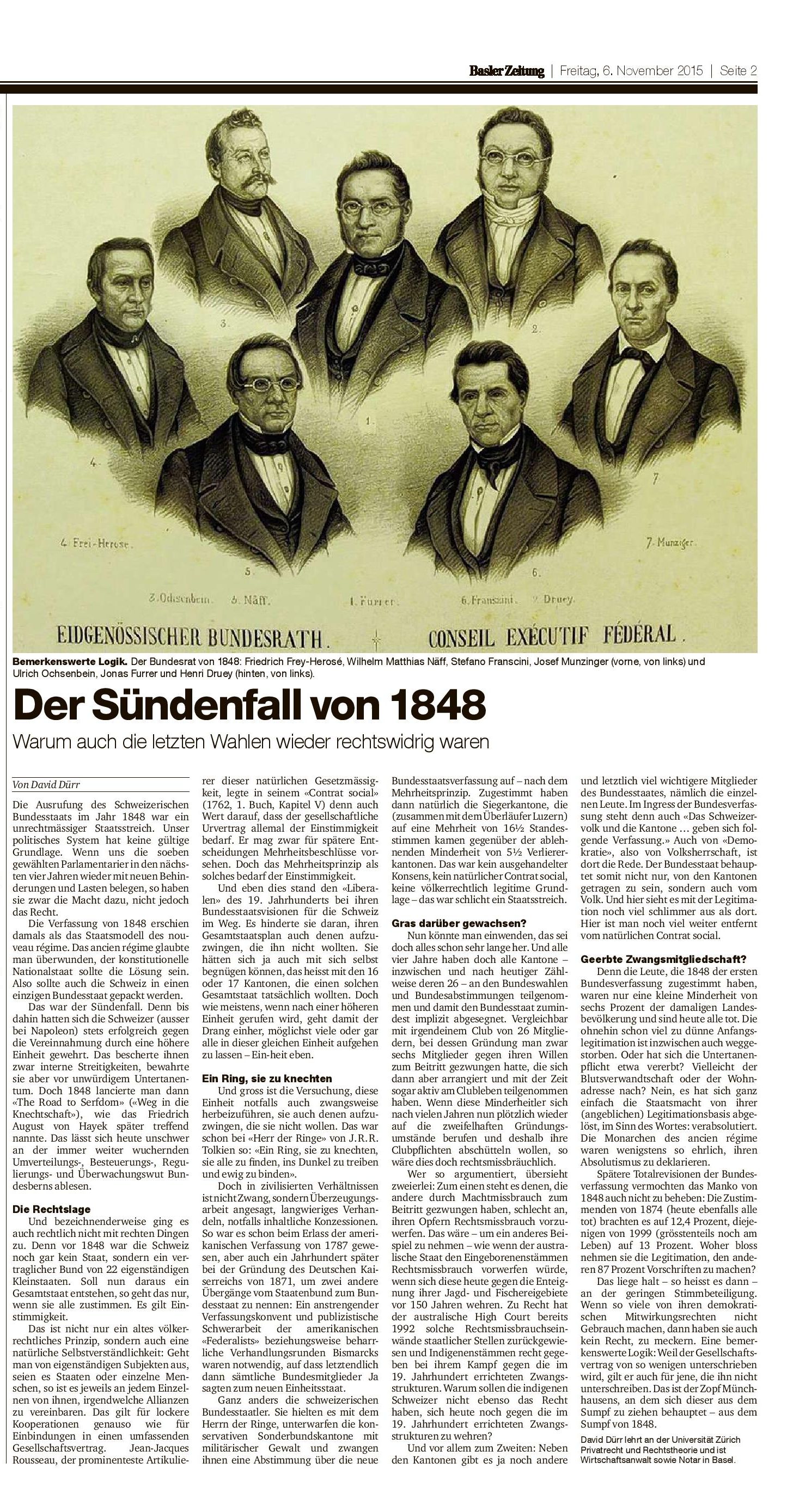 Der Sündenfall von 1848